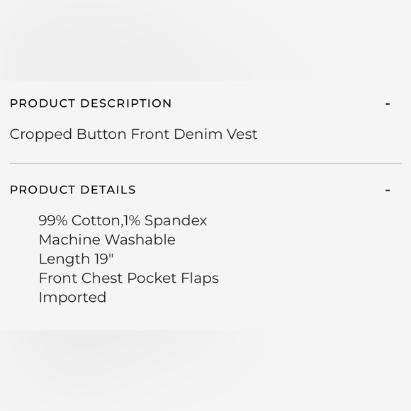 MWT Jessica Simpson Denim Vest - Picture 5 of 5